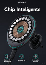 Soporte de Celular Para Auto Carga Inalámbrica 15W CD222 8