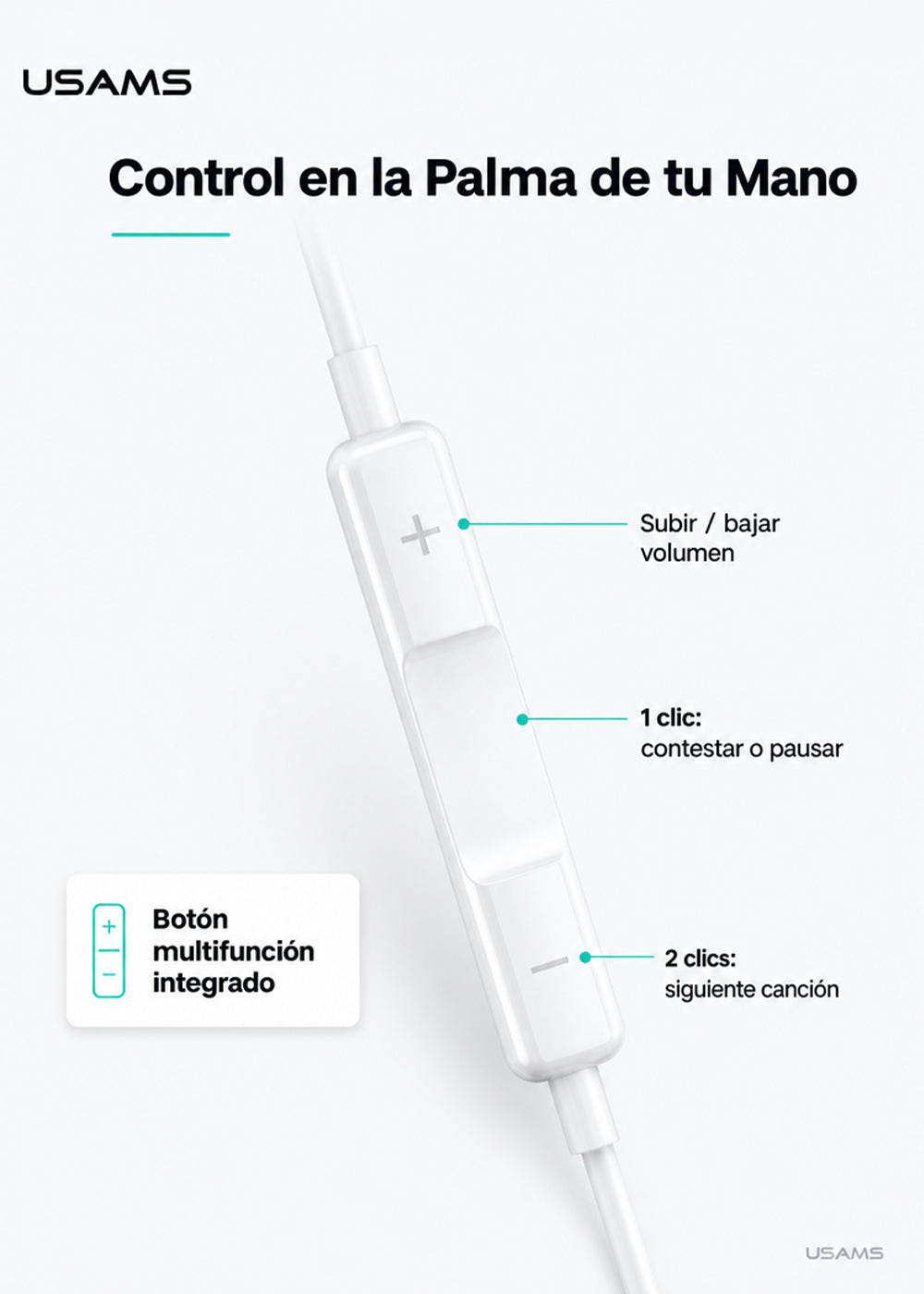Audífonos Manos Libres Para Lightning In Ear + Microfono EP41 Max 3