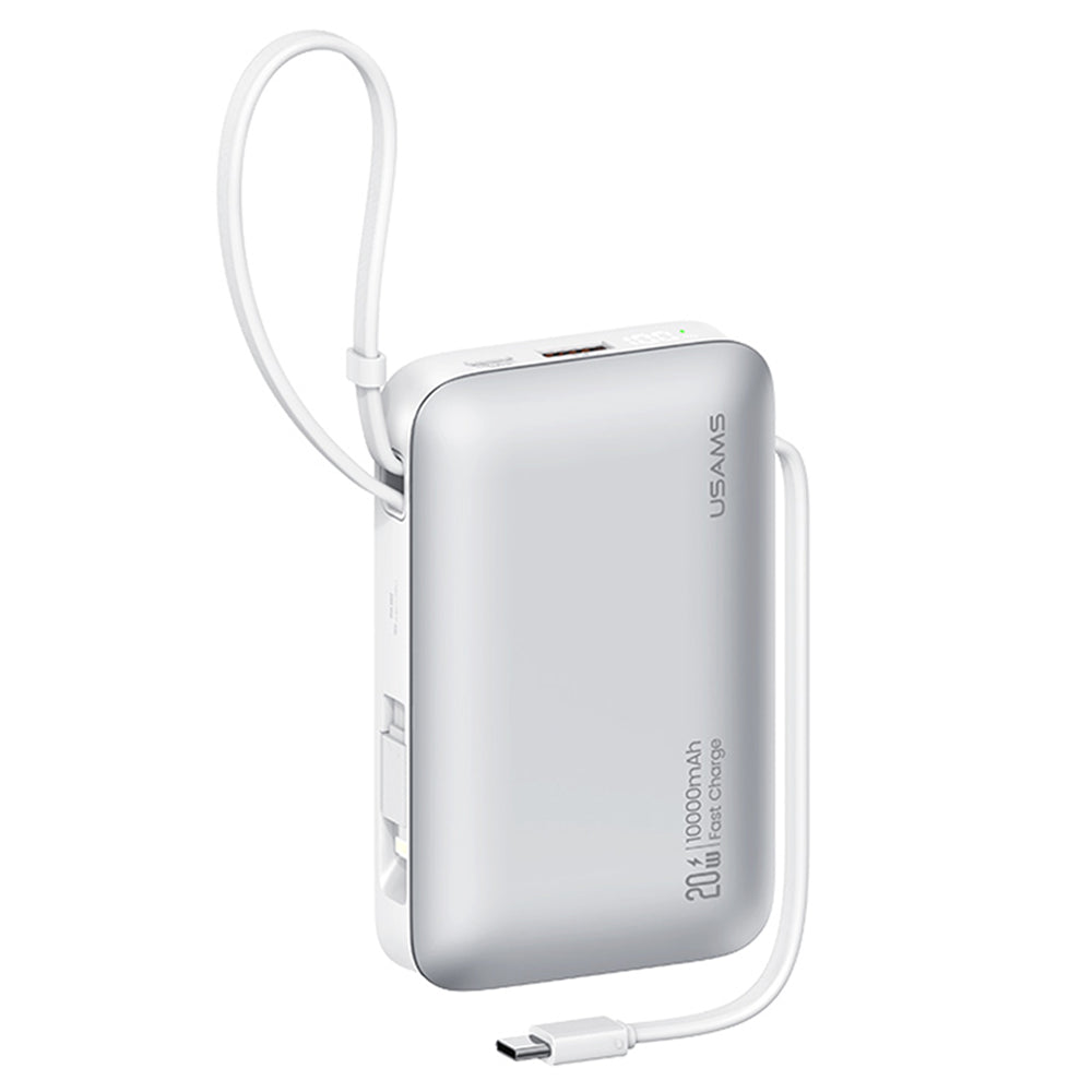 Batería Externa Power Bank 10.000mAh Con Cable Tipo C y Lightning 20W CD228