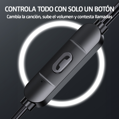 Audífonos Manos Libres Tipo C In Ear EP46 Con Gomitas