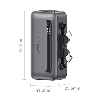 Bateria Externa Power Bank 4500mAh Conector iPhone y Tipo C 20W Usams Cd233