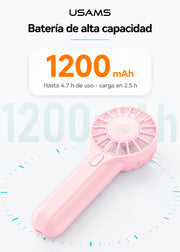 Mini Ventilador De Mano Portatil Recargable Alta Velocidad Usams ZB288 5