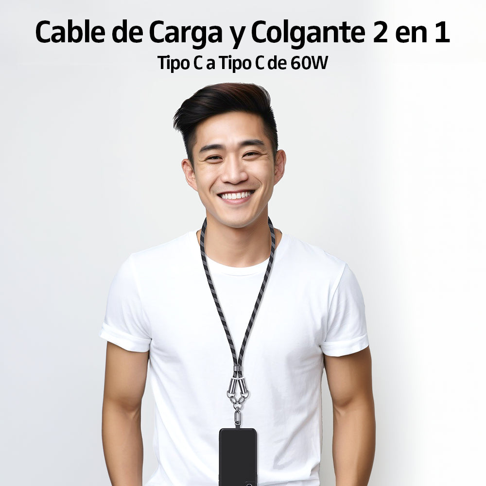 Cable Colgante 2 En 1 USB C A USB C SJ745 1,2 Metros 60W