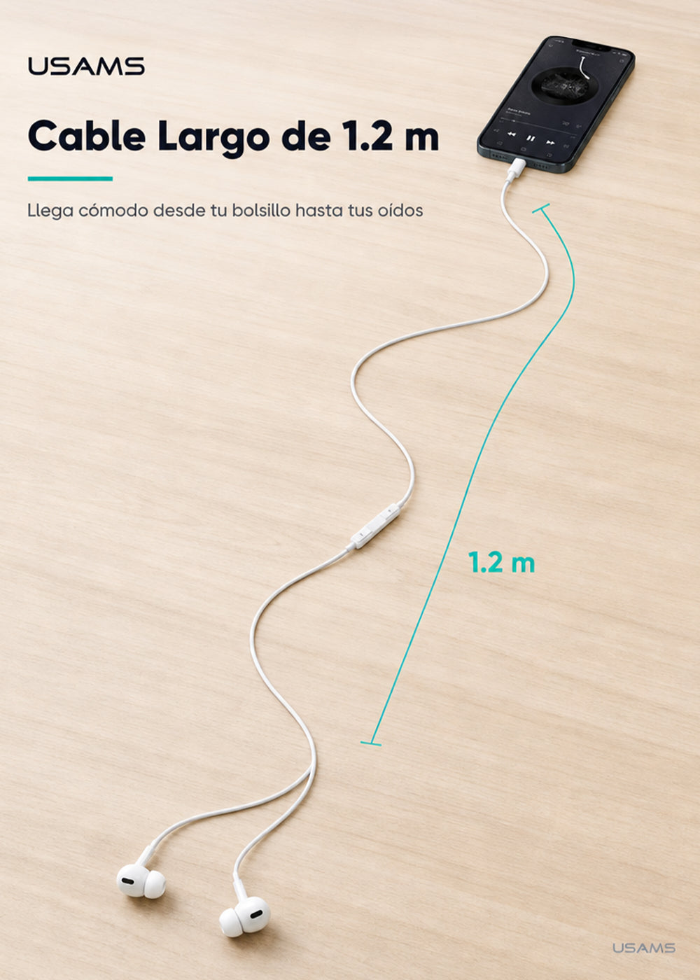 Audífonos Manos Libres Para Lightning In Ear + Microfono EP41 Max 5
