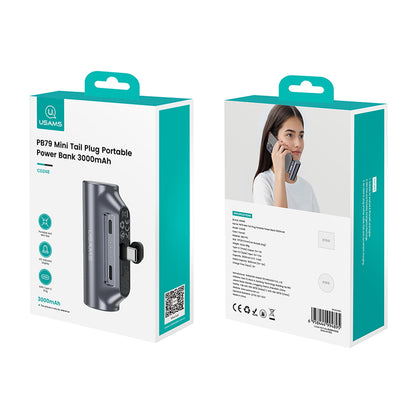 Batería Externa Cargador Portátil Power Bank 3000 mAh Tipo C Usams CD248
