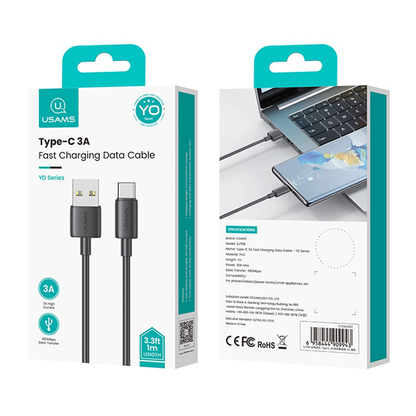 Cable USB a Tipo C SJ708 Carga Rápida 3A 18W 1 Metro