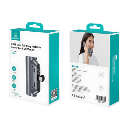 Batería Externa Cargador Portátil Power Bank 3000 mAh Tipo C Usams CD248