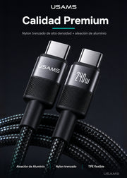 Cable USB-C a Tipo C 240W 1,2 Metros Trenzado SJ727 9