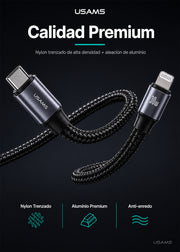 Cable USB-C a Lightning 30W 1,2 Metros Trenzado SJ729 8
