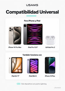 Cable USB-C a Lightning 30W 1,2 Metros Trenzado SJ729