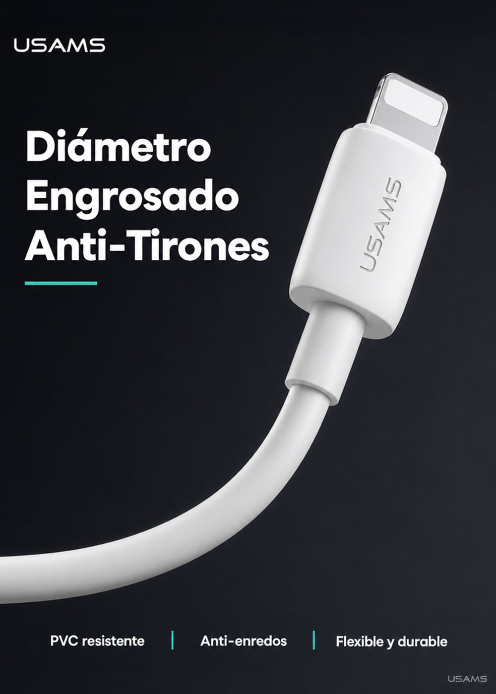 Cable USB-A a Lightning 2.4A 12W 1 Metro SJ709 9