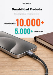 Cable USB-C a Tipo C 240W 1,2 Metros Trenzado SJ727 10