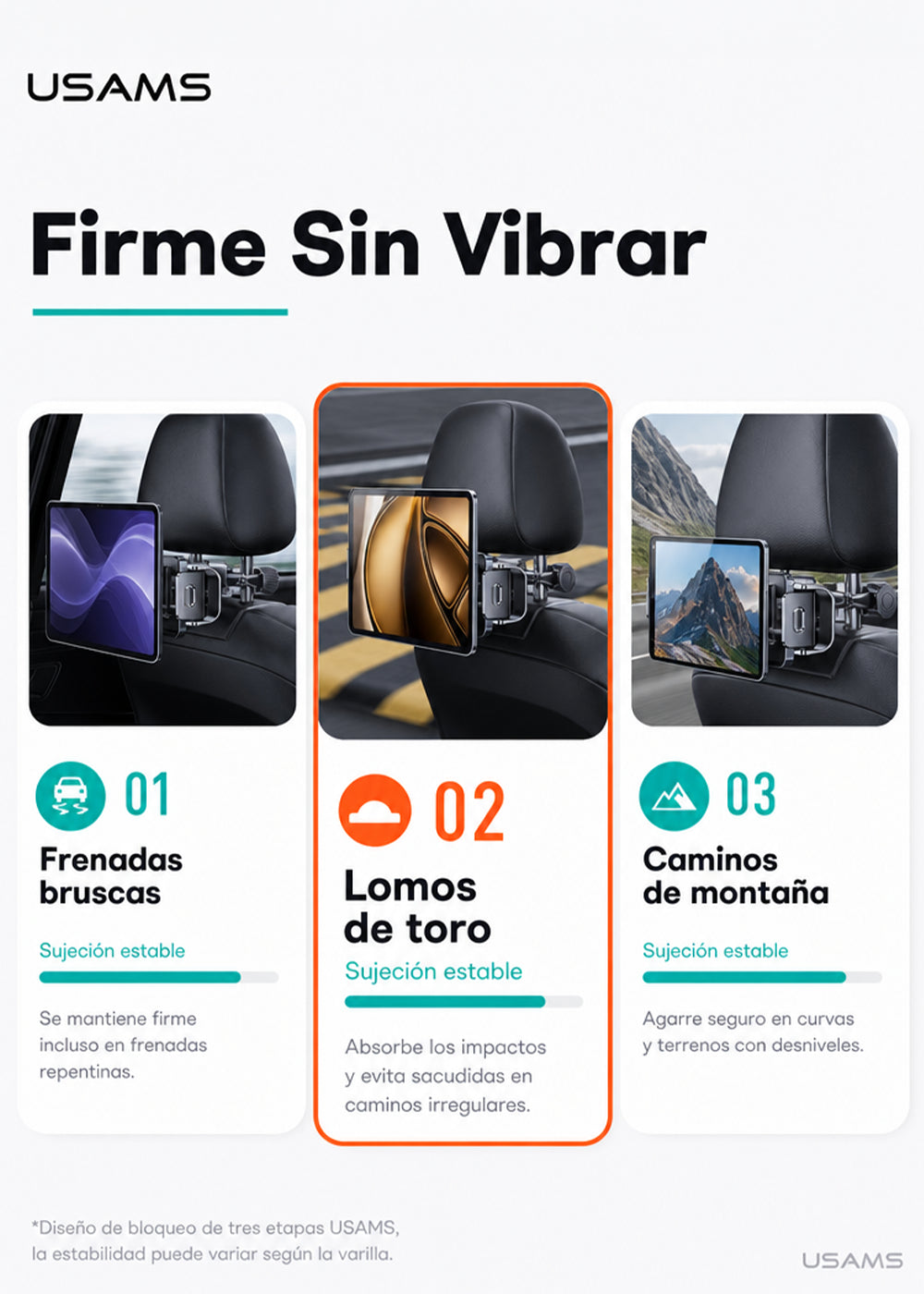 Soporte Para Celular Tablet Consola Para Auto Asiento Trasero ZJ068 3