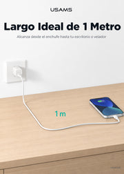 Cable USB-A a Lightning 2.4A 12W 1 Metro SJ709 7