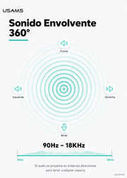 Parlante Bluetooth Inalámbrico Portátil Waterproof 10W YX008 4