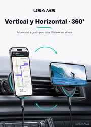Soporte de Celular Para Auto Carga Inalámbrica 15W CD222 5